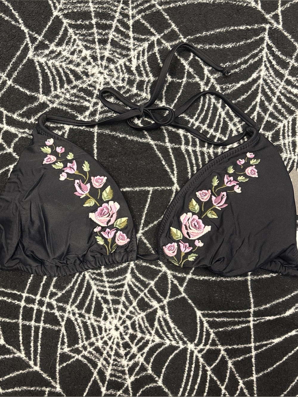 Black Swim Triangle Top